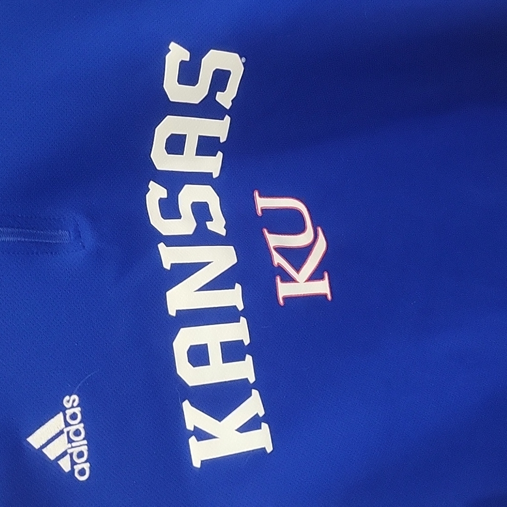 Adidas Kansas Jayhawks quarter zip long sleeve